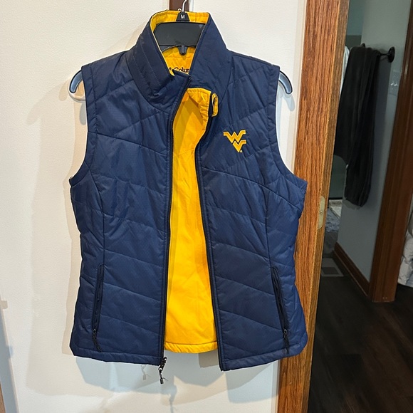 Columbia Navy and Yellow Quilted Vest- West Virginia- women’s - Picture 1 of 1